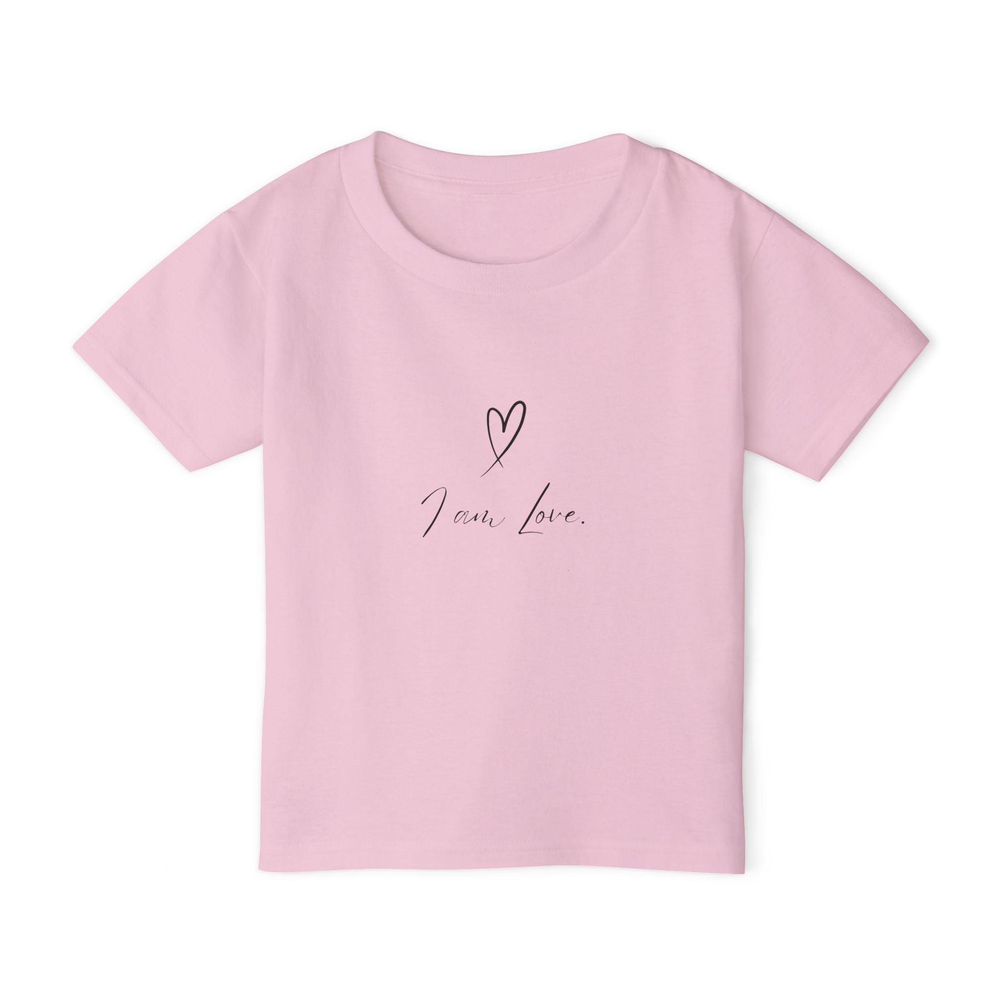 Toddler T‑Shirt – Handwritten Heart "I am Love." Cute Minimal Infant Tee