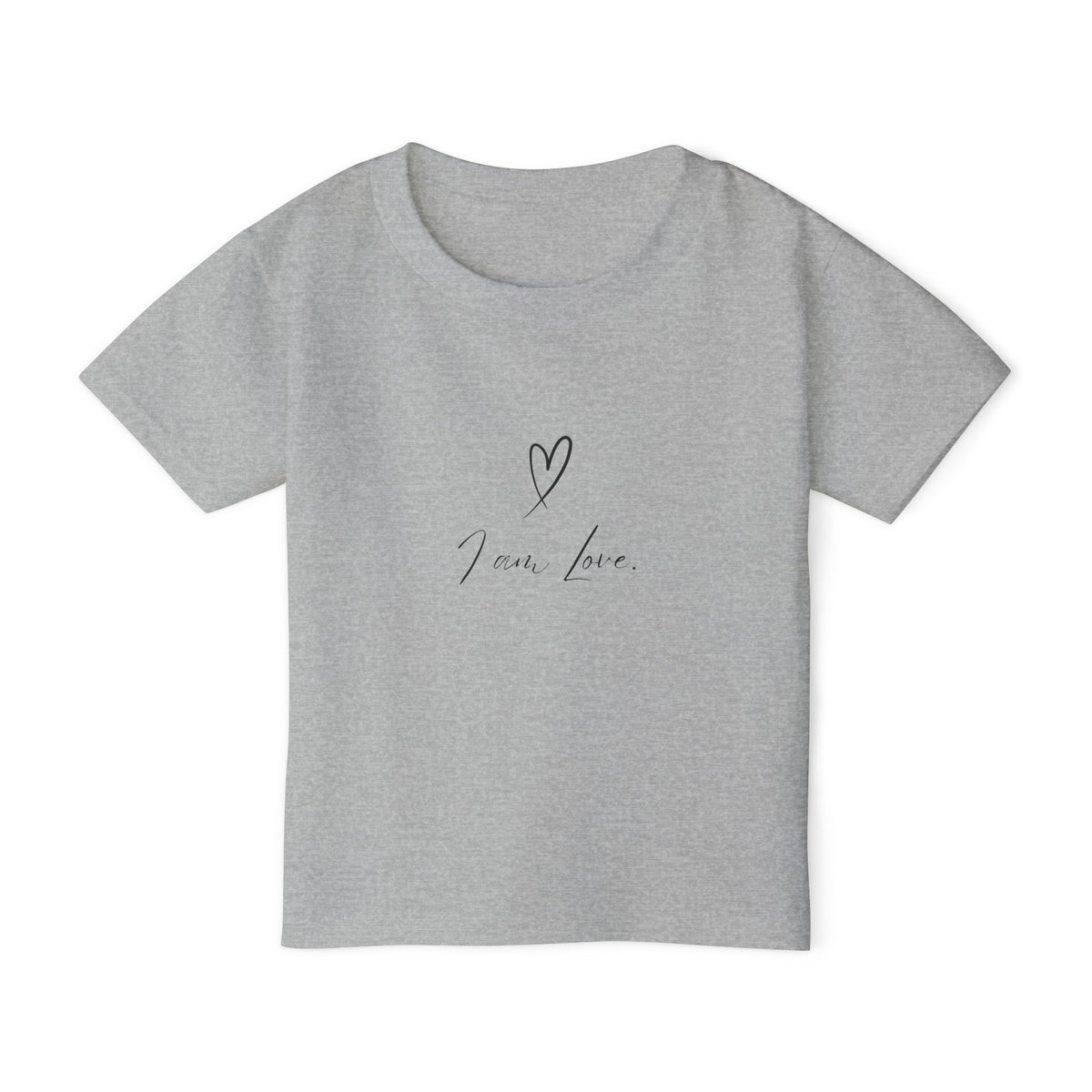 Toddler T‑Shirt – Handwritten Heart "I am Love." Cute Minimal Infant Tee