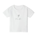 Toddler T‑Shirt – Handwritten Heart "I am Love." Cute Minimal Infant Tee
