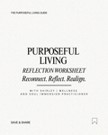 Purposeful  Living- Reflection Worksheet